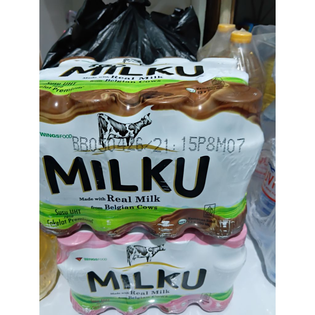 

susu milku botol 200mlx 12 coklat
