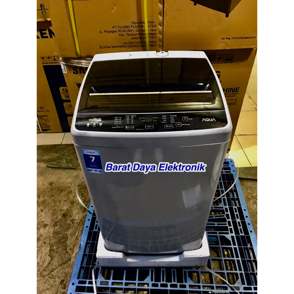Mesin Cuci Aqua 1 Tabung AQW-77DH Hijab Series Mesin Cuci Otomatis Aqua Japan 77DH