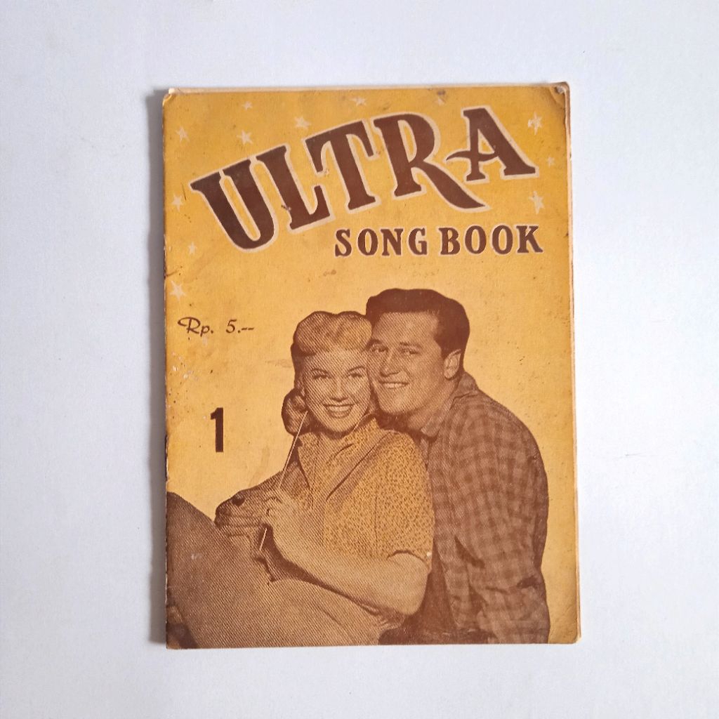 Antik Vintage Buku Musik Lagu Lama ULTRA SONG BOOK No.1 Th.1950an Utuh Layak Koleksi