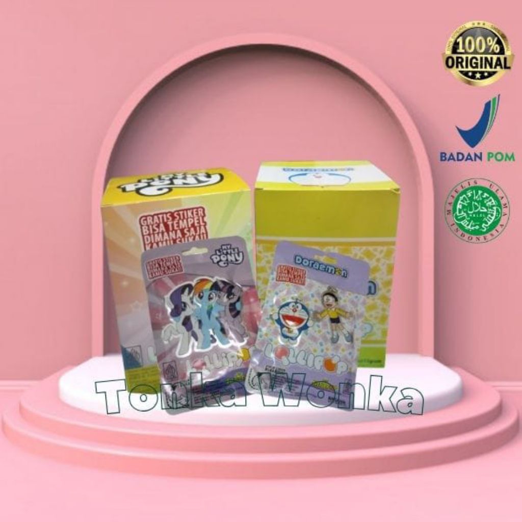 

1 box Jlo Fizzlepop Permen Lollipop Pletak Pletok Lisensi Resmi My Little Pony Doraemon
