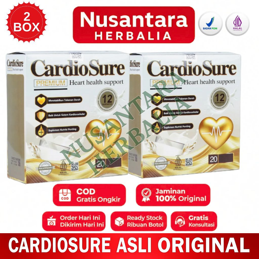 

CardioSure Premium Official Store 2 Box - Mendetox Racun Dalam Tubuh, Menjaga Daya Tahan