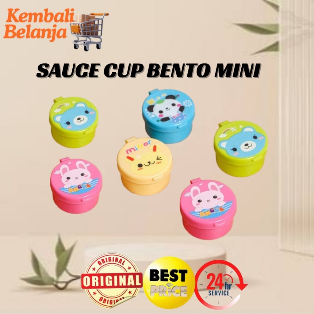 Botol Saus Bento Lucu/ Wadah Saus Bento/ Saus Cup Botol/ Sauce Cup Bekal Anak/ Wadah Bumbu Kecil/ Bo