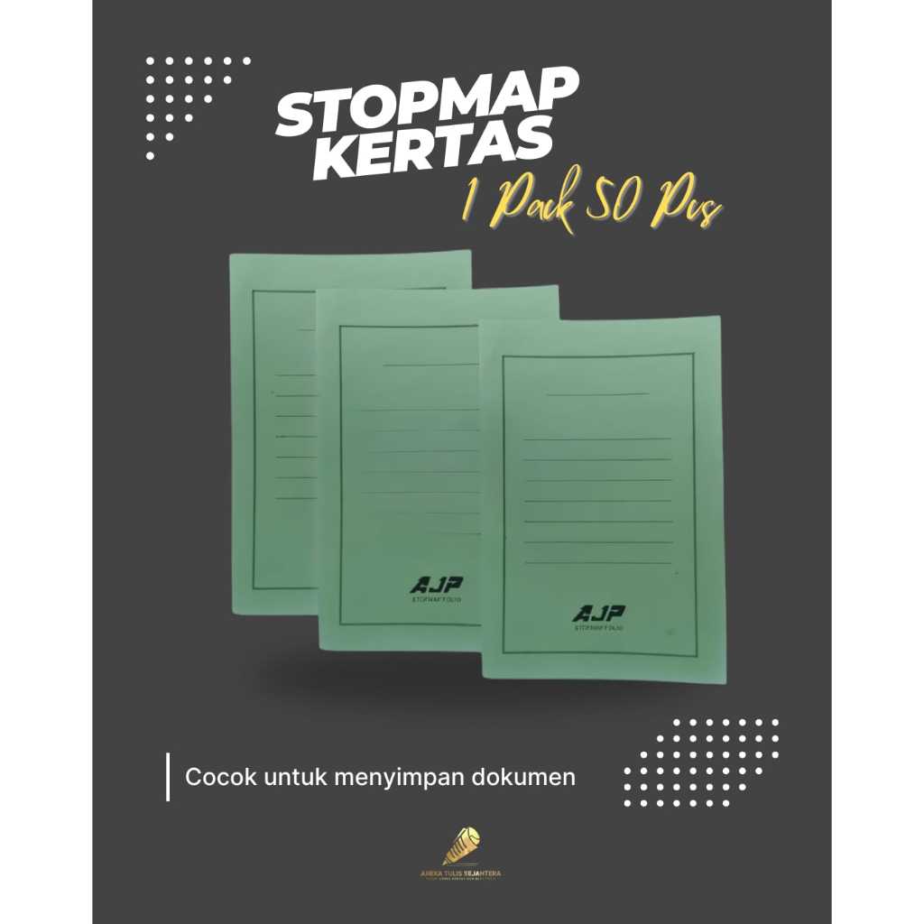 STOP MAP KERTAS 1 PACK (ISI 50PCS) | Map Dokumen | Berkualitas Dari Pabrik