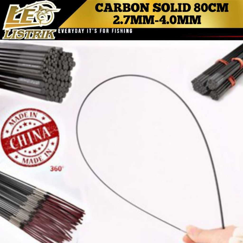 CARBON SOLID IMPOR 80CM 2.7mm 2.8mm 2.9mm 3.0mm 3.1mm 3.2mm 3.3mm 3.4mm 3.5mm 3.7mm 3.8mm 3.9mm 4.0m