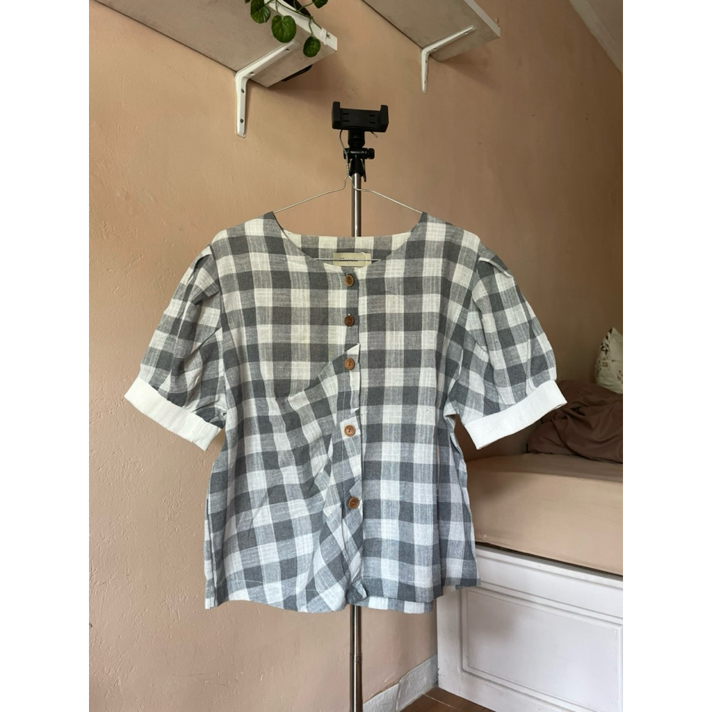 Baju Wanita Santai Kotak-kotak BRAND MOSCATO