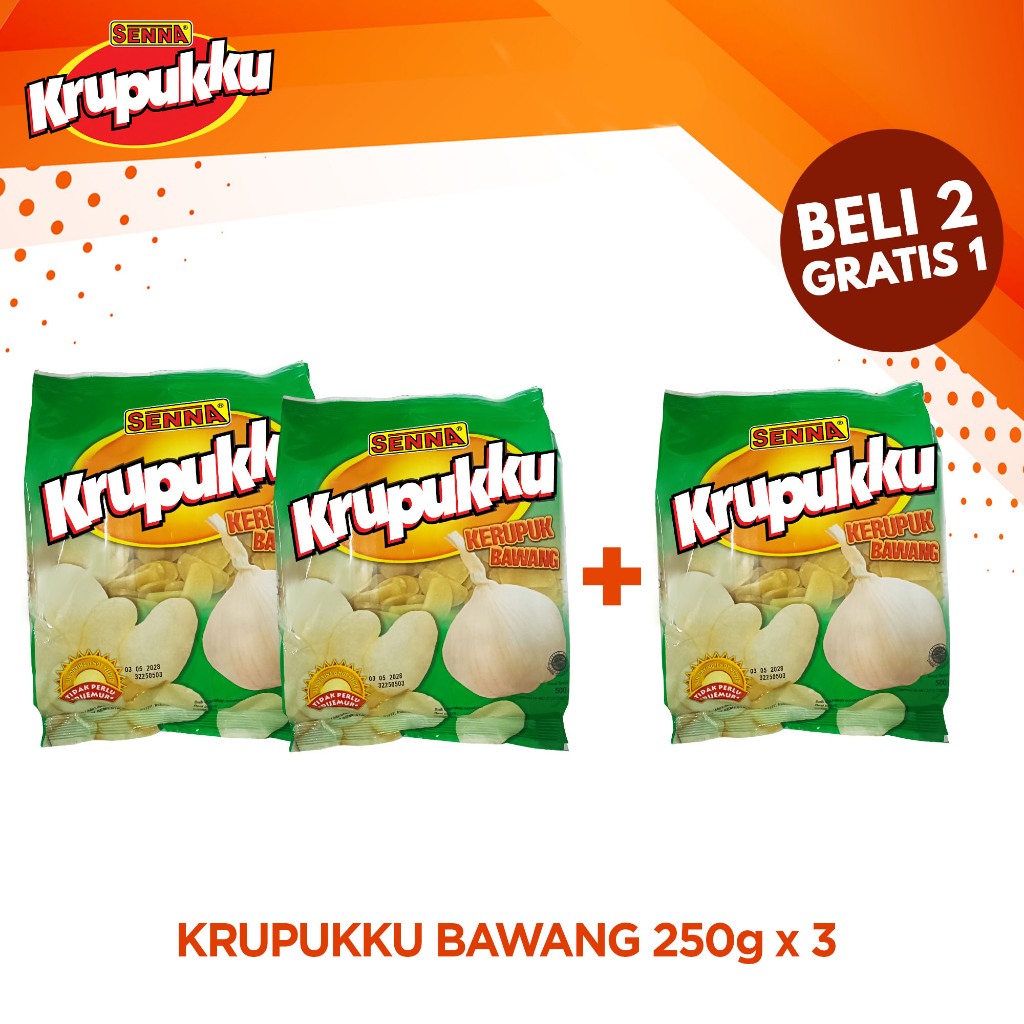 

BELI 2 GRATIS 1 Senna Krupukku Bawang 250gr / Kerupuk PAG Shop / Kerupuk Senna Bawang / Kerupuk Bawang