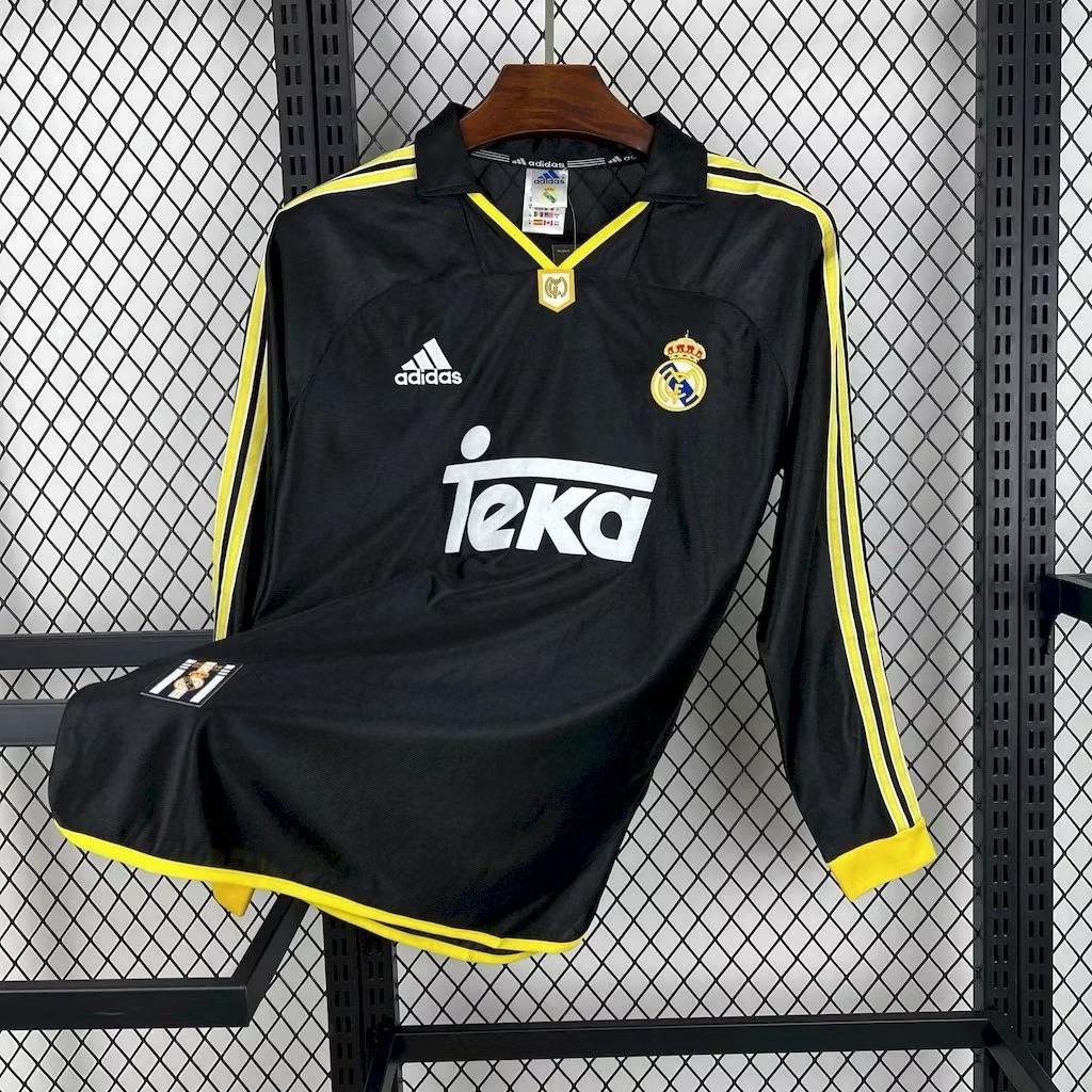 Jersey Retro Real Madrid Away Black Long Sleeve