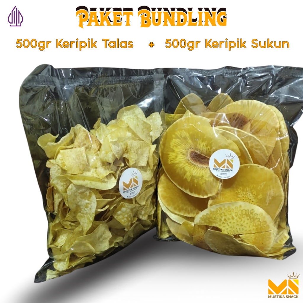 

Paket Bundling Keripik Sukun + Kripik Talas Isi 500gr Per Produk