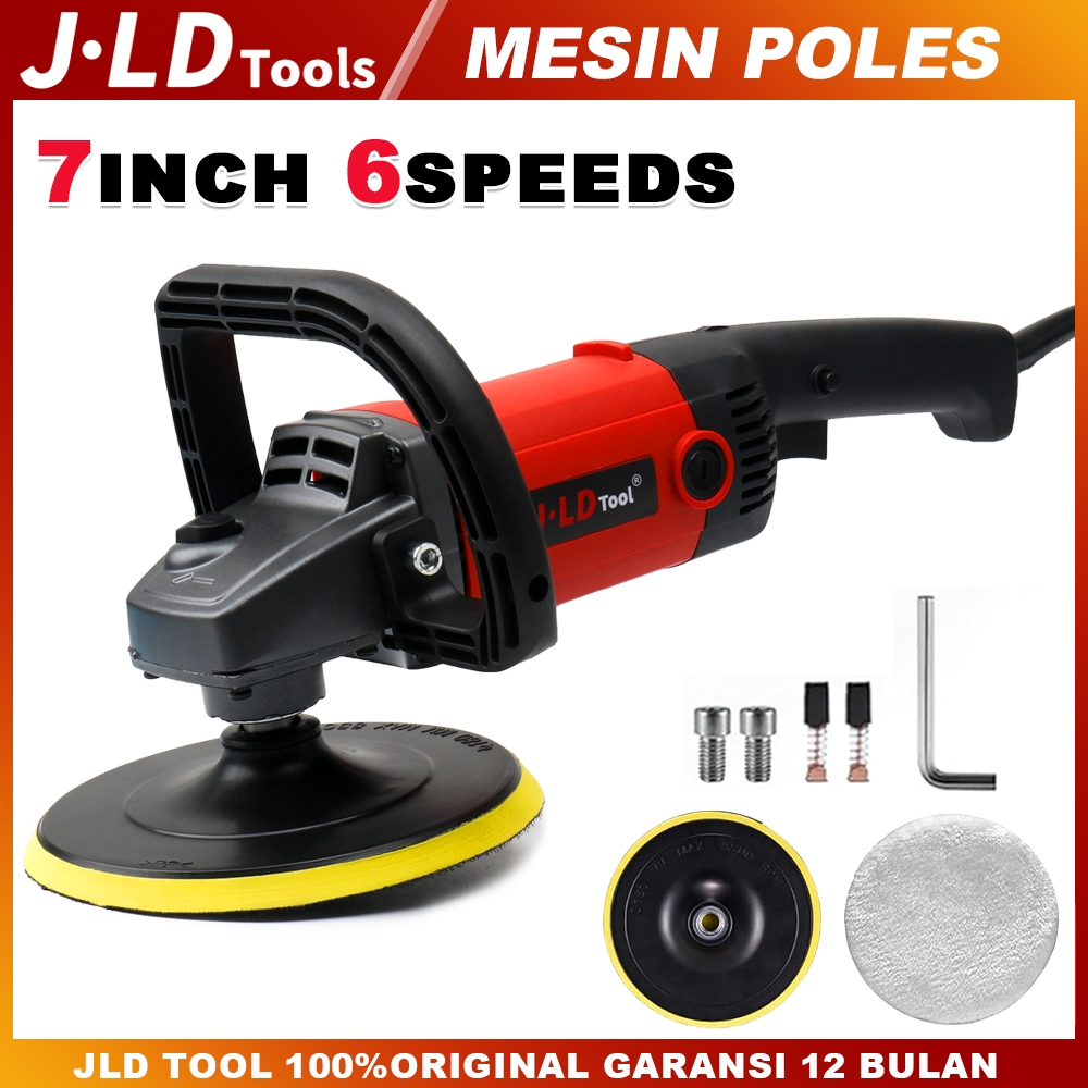 JLD Mesin Poles body motor 7'' Poles mobil 6-Speed Mesin Poles Listrik Mesin Poles Waxer Rotary Car 