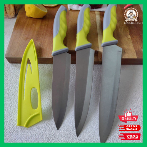 Dapur Prima - Pisau Dapur Stainless Tebal Pisau Dapur Premium Super Tajam Gagang Kuat