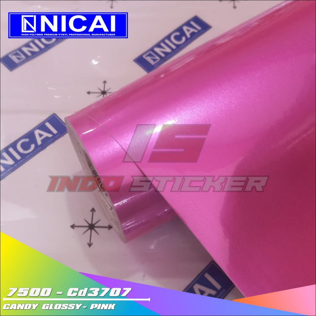 Sticker Skotlite NICAI Metallic Glossy Candy 3707 PINK Premium [ROLL]