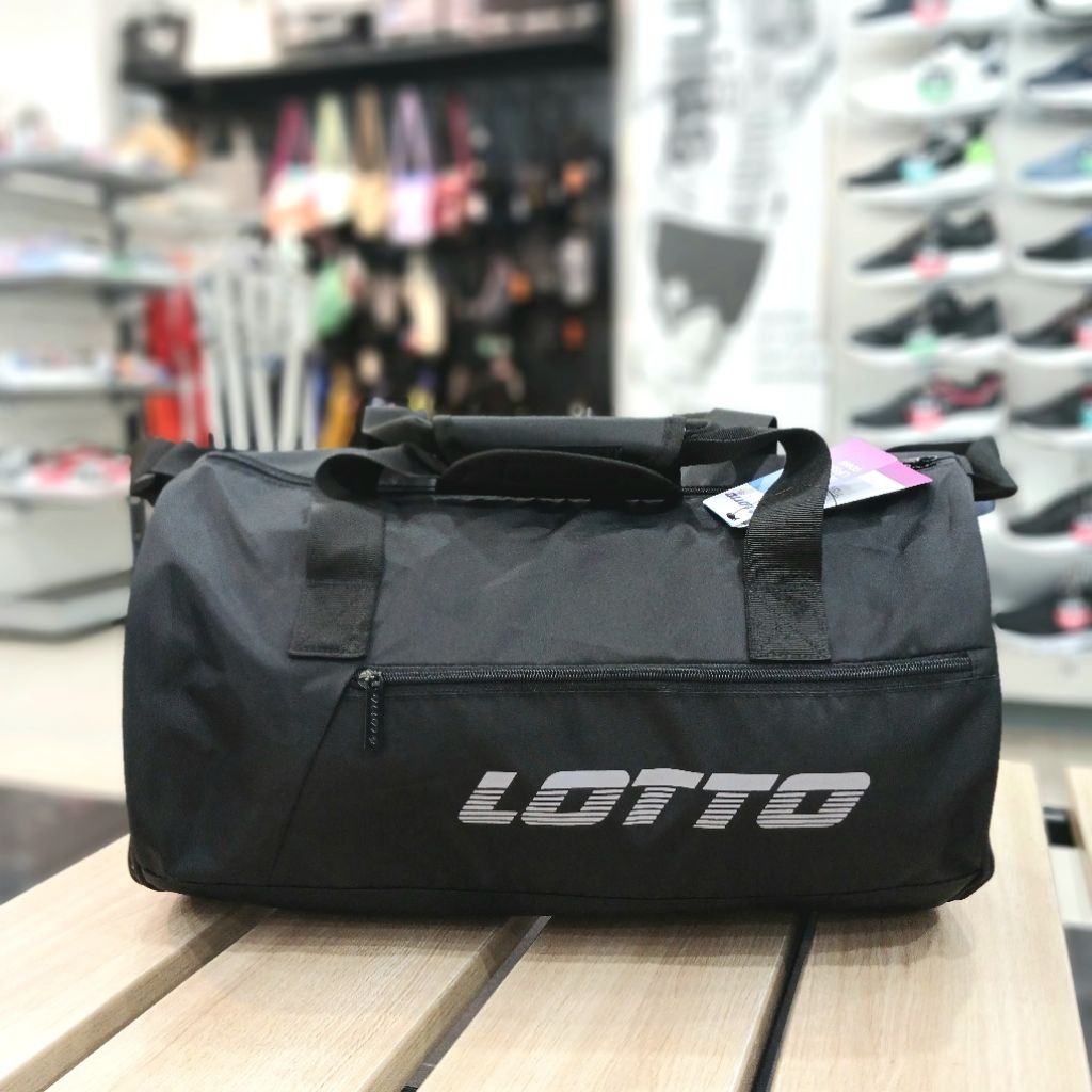 Tas Duffel  - LOTTO Edga Gym Bag - Black [LOTTB250621B] - Original