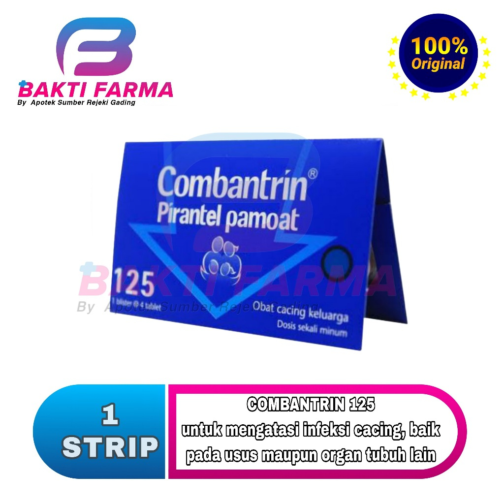 Combantrin Tablet 125mg Obat Cacing Dewasa