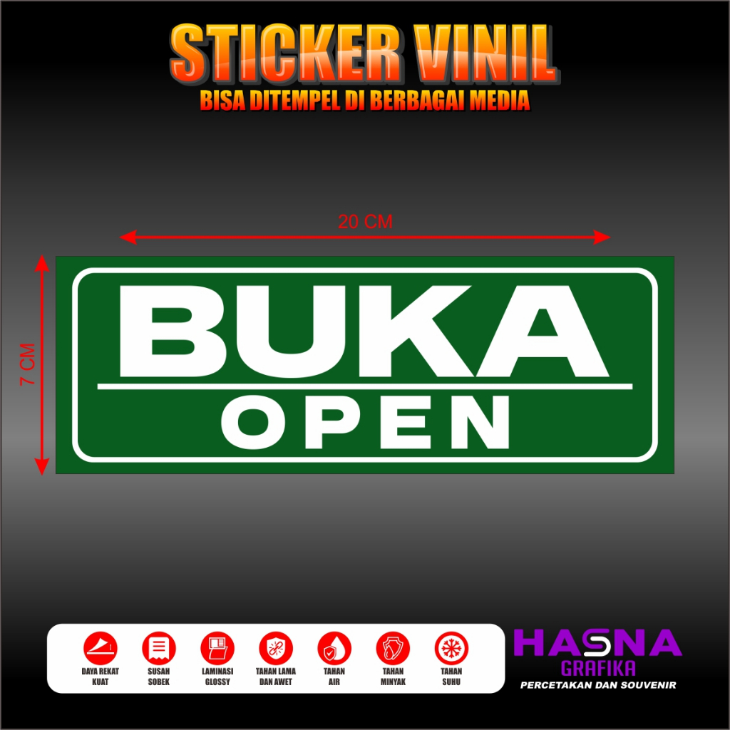 

STICKER VINIL / BUKA OPEN
