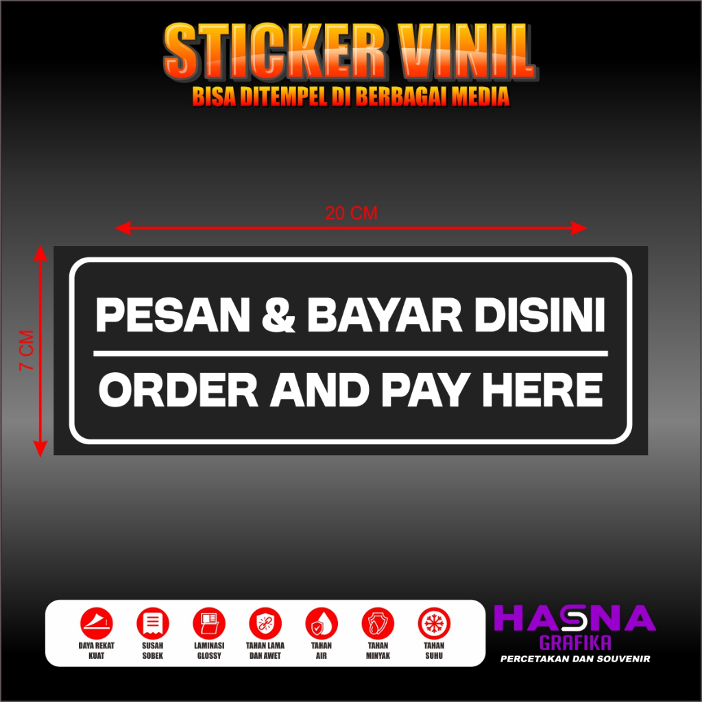 

STICKER VINIL / PESAN DAN BAYAR DISINI
