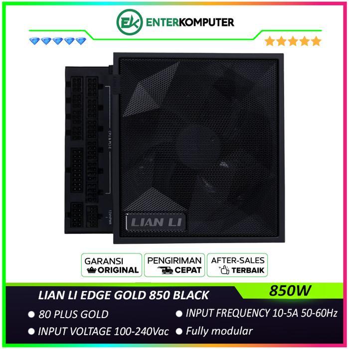 LIAN LI EDGE GOLD 850 850W BLACK with L-Shape Design - Fully Modular - 80+ Gold Certified