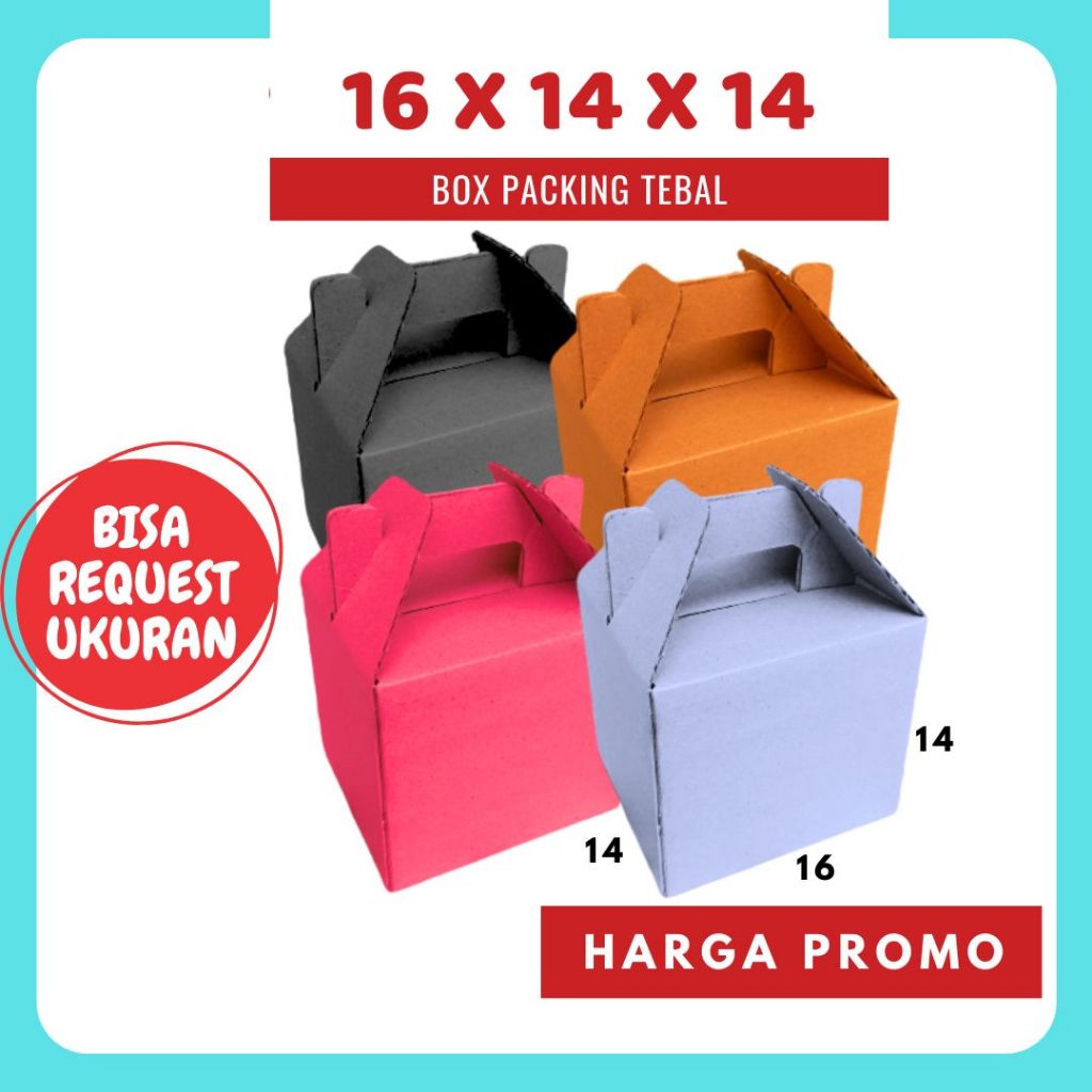 

Box Jinjing 16x14x14 Gable Box Dus packing kotak kemasan karton Souvenir Kardus Hampers Idul Fitri