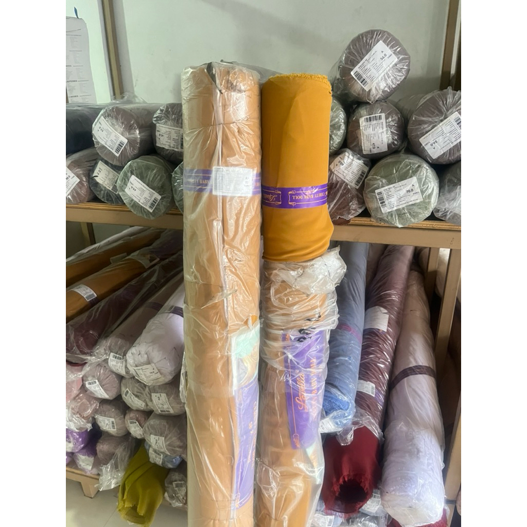 KAIN CERUTY BABYDOLL PREMIUM KUBUS/KUNYIT 1 ROLLAN/GULUNGAN ISI 60 YARD