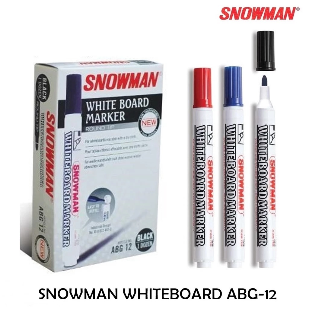 

[KBM] Snowman Whiteboard ABG-12 Spidol Papan Tulis
