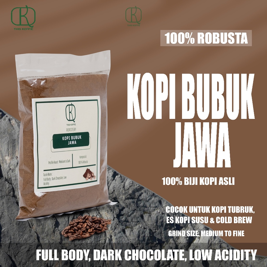 

Kopi Bubuk Jawa Asli Tanpa Campuran apapun (250 Gr) – 100% Biji Asli Kopi Robusta Pilihan