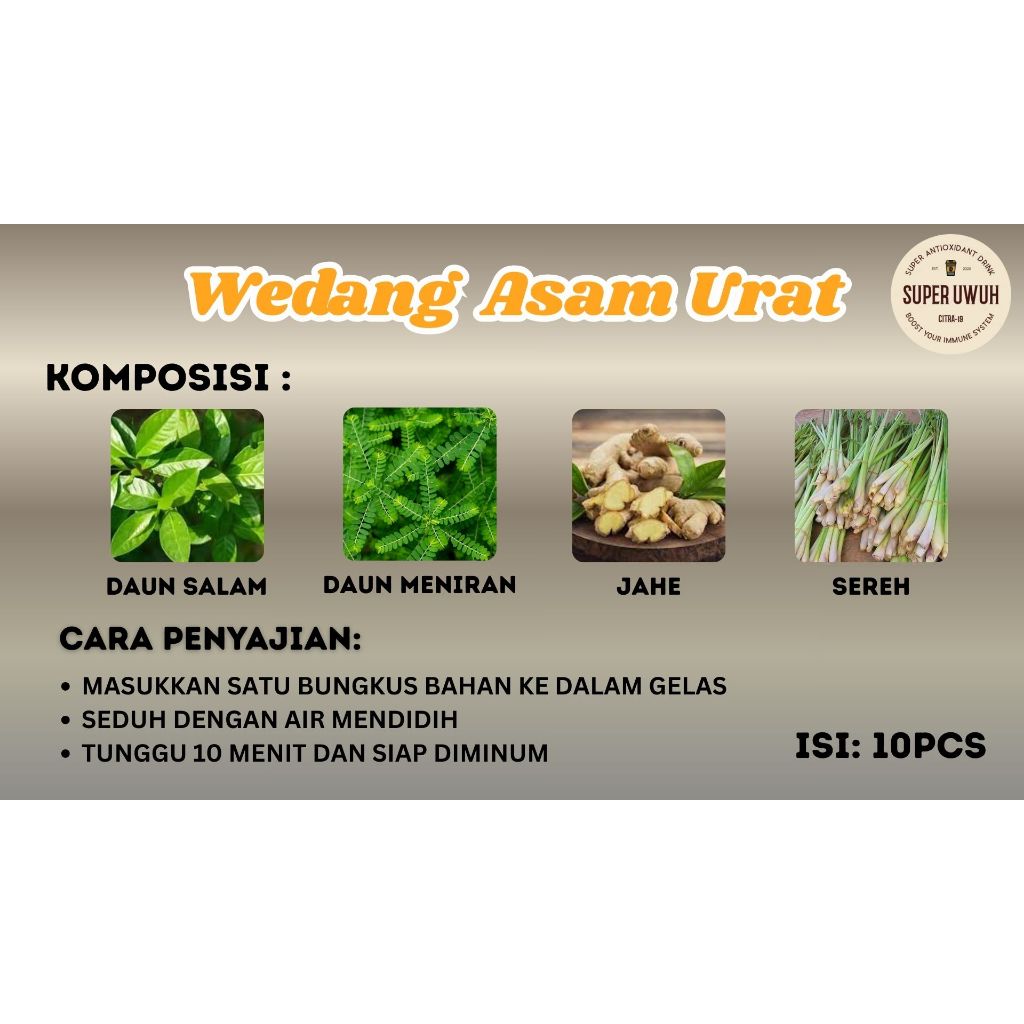 

Wedang Asam Urat Isi 10 Pcs