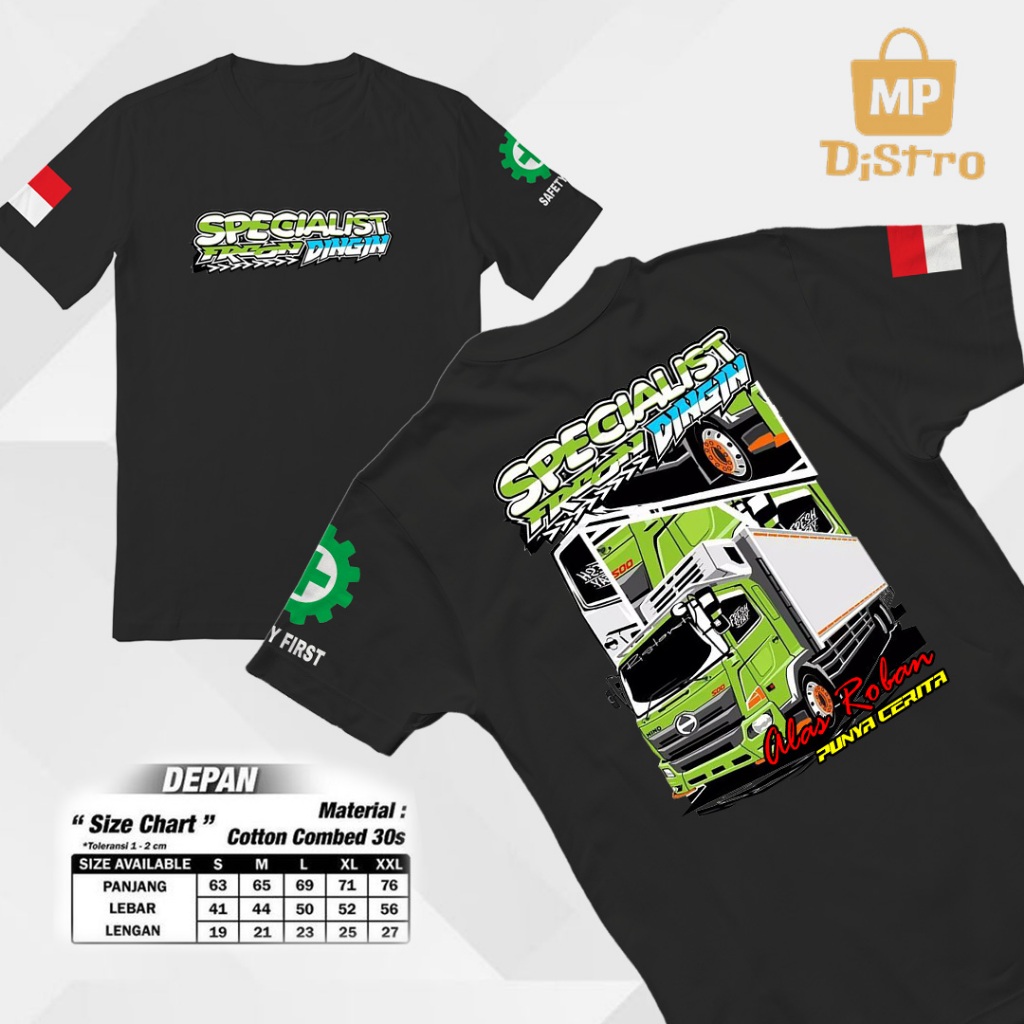 BAJU KAOS TRUK BOX-KAOS KULKAS BERJALAN-KAOS TRUK ODOL-KAOS DRIVER KEKINIAN KAOS VIRAL