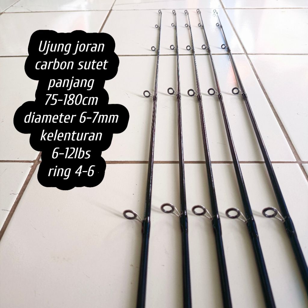 Ujung joran carbon sutet cowo/isi 75-180cm sutet