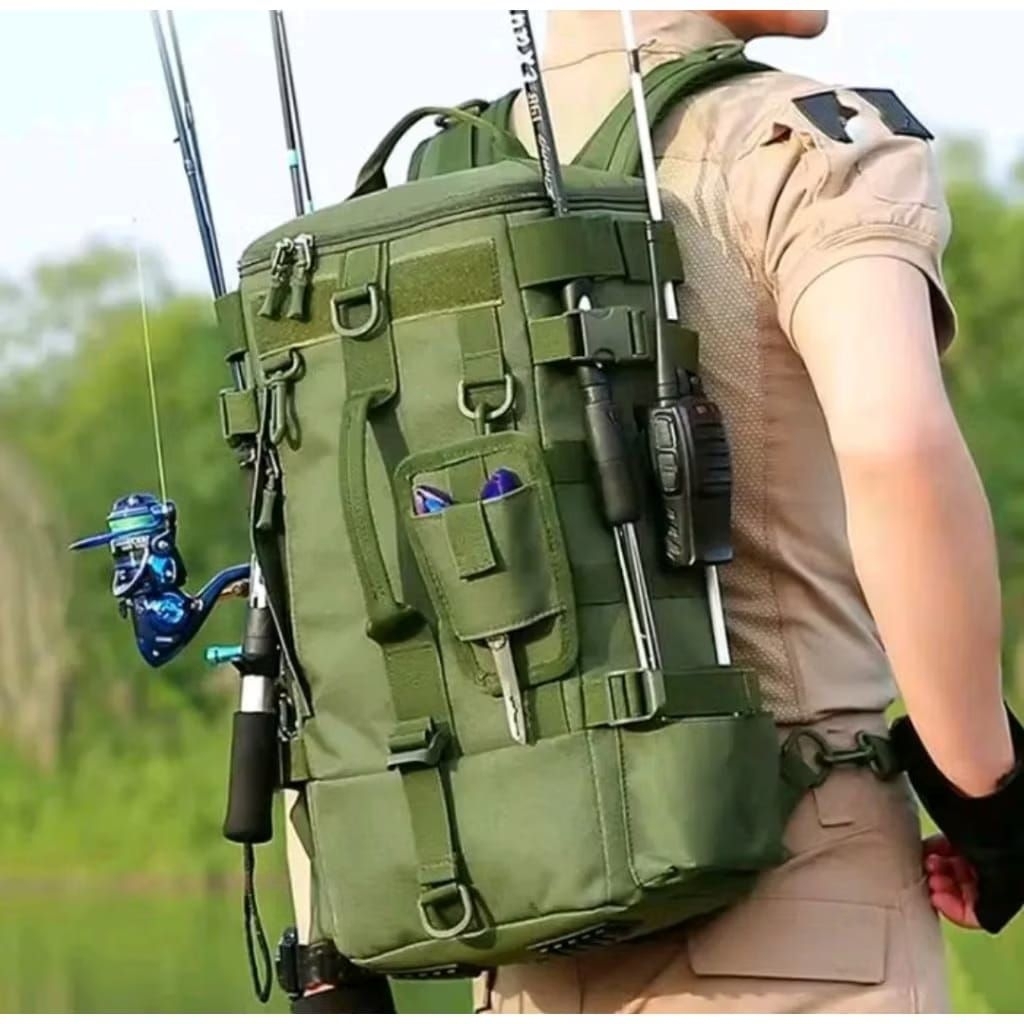 Tas reel multifungsi/Tas Ransel multipack 3 in 1/Tas Ransel joran pancing/Tas reel pancing Ransel ou