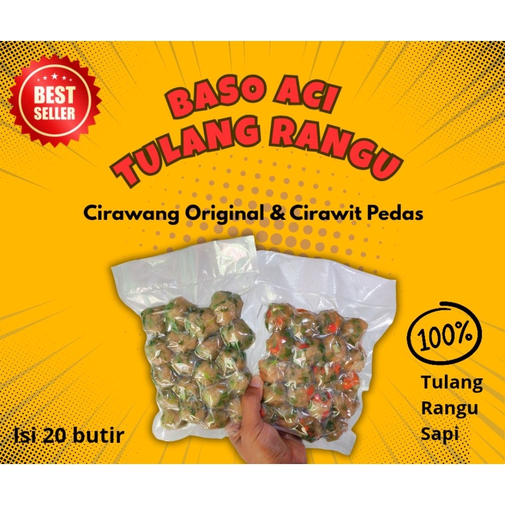 

Cirawang/Cirawit Baso Aci Tulang Rangu Kemasan Isi 20 Biji Vacum Best seller