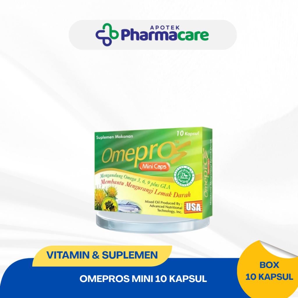 OMEPROS MINI 10 KAPSUL - SUPLEMEN - OMEGA 3