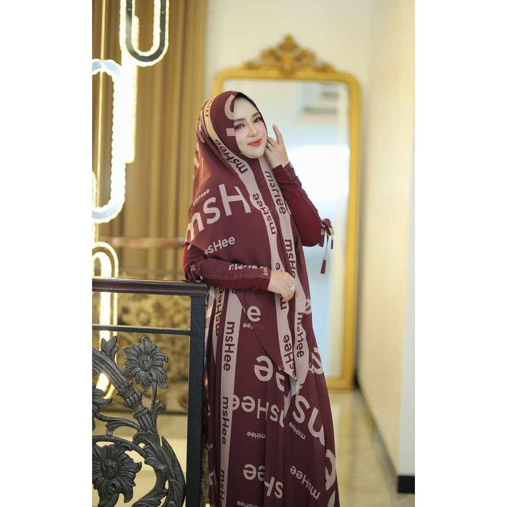 percbaan jgn co Galery iislita | MShee Syahnaz Maroon Set Khimar Premium