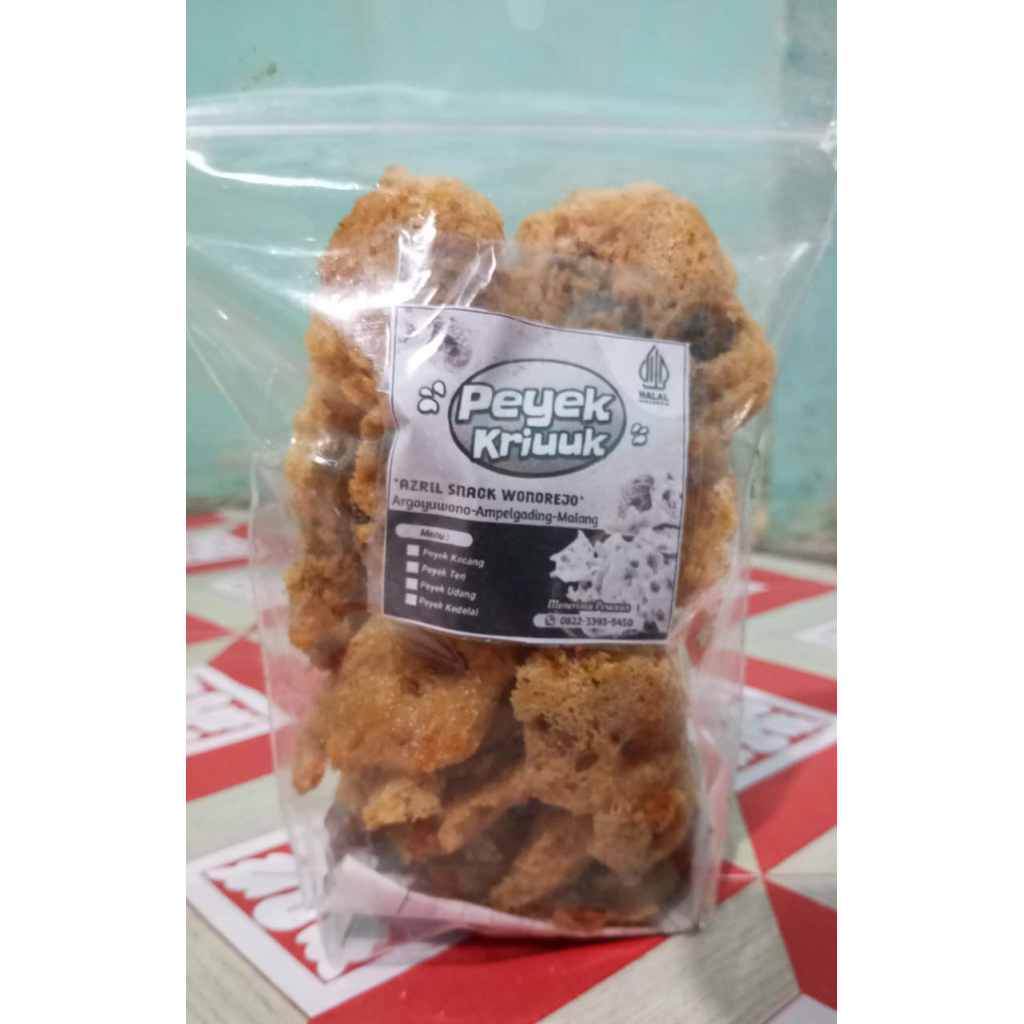 

peyek ikan asin mantab