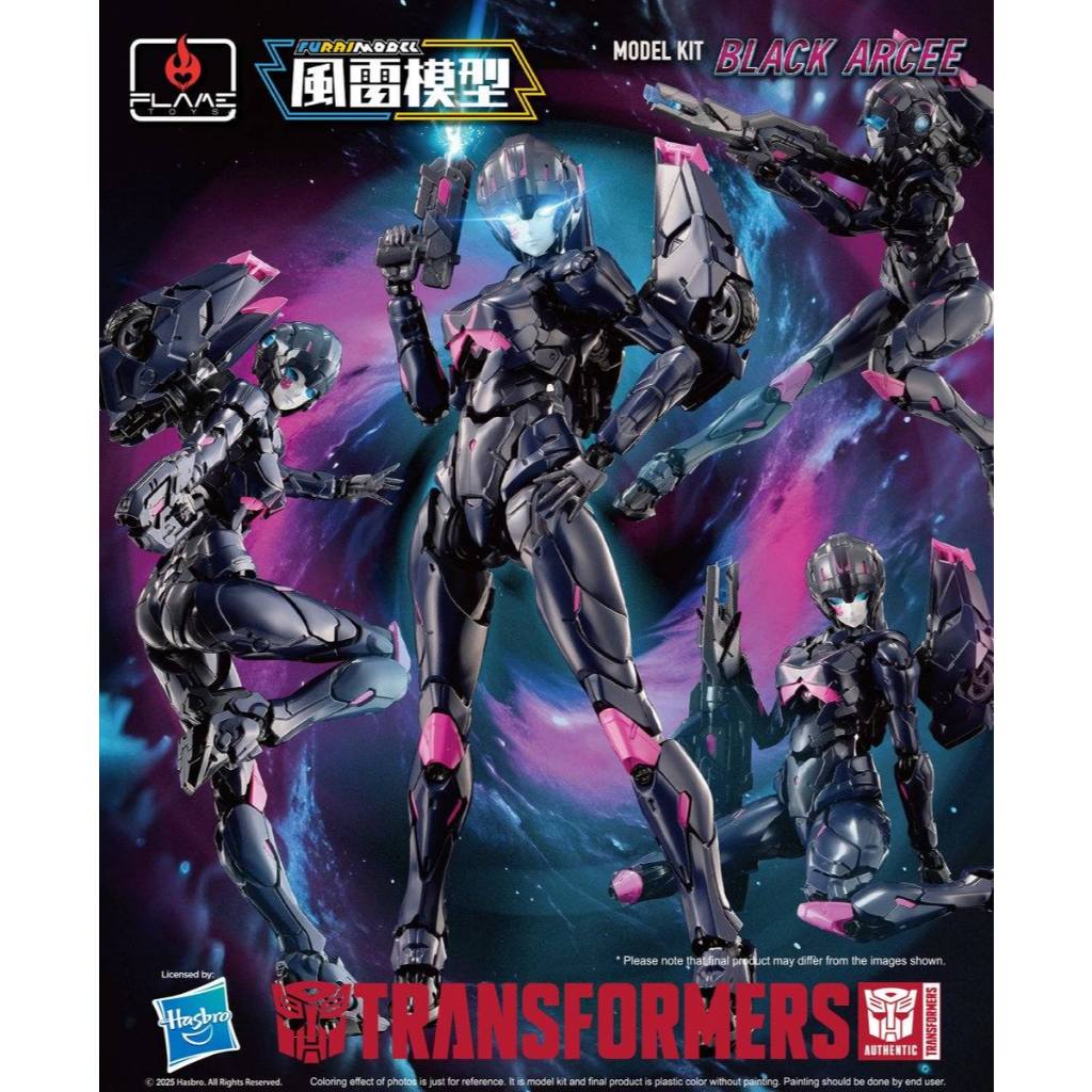 Flame Toys Furai Model Black Arcee Transformers Model Kit Plamo