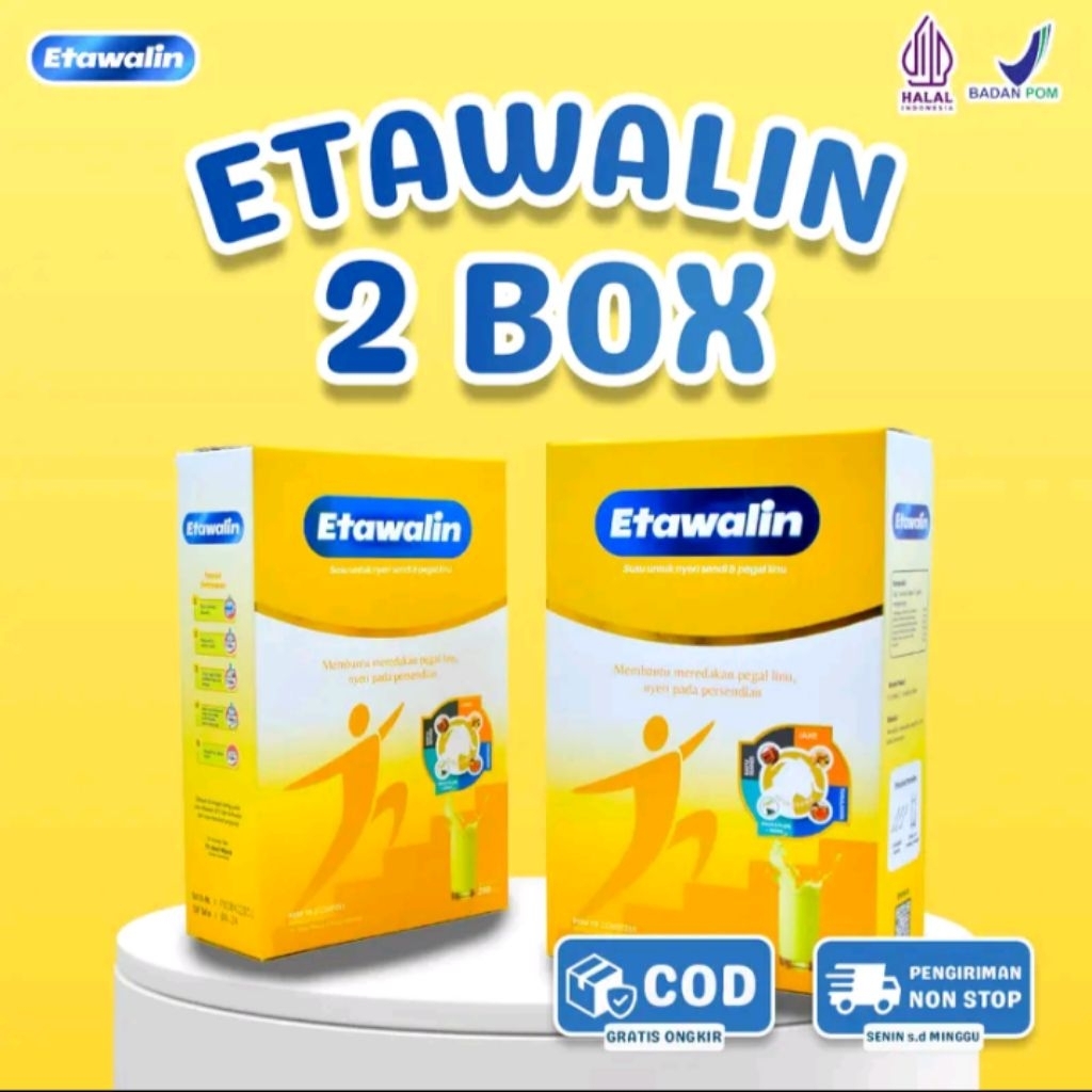 

02 Box Etawalin Sachet Kemasan Praktis Bantu Atasi Nyeri Tulang dan Sendi