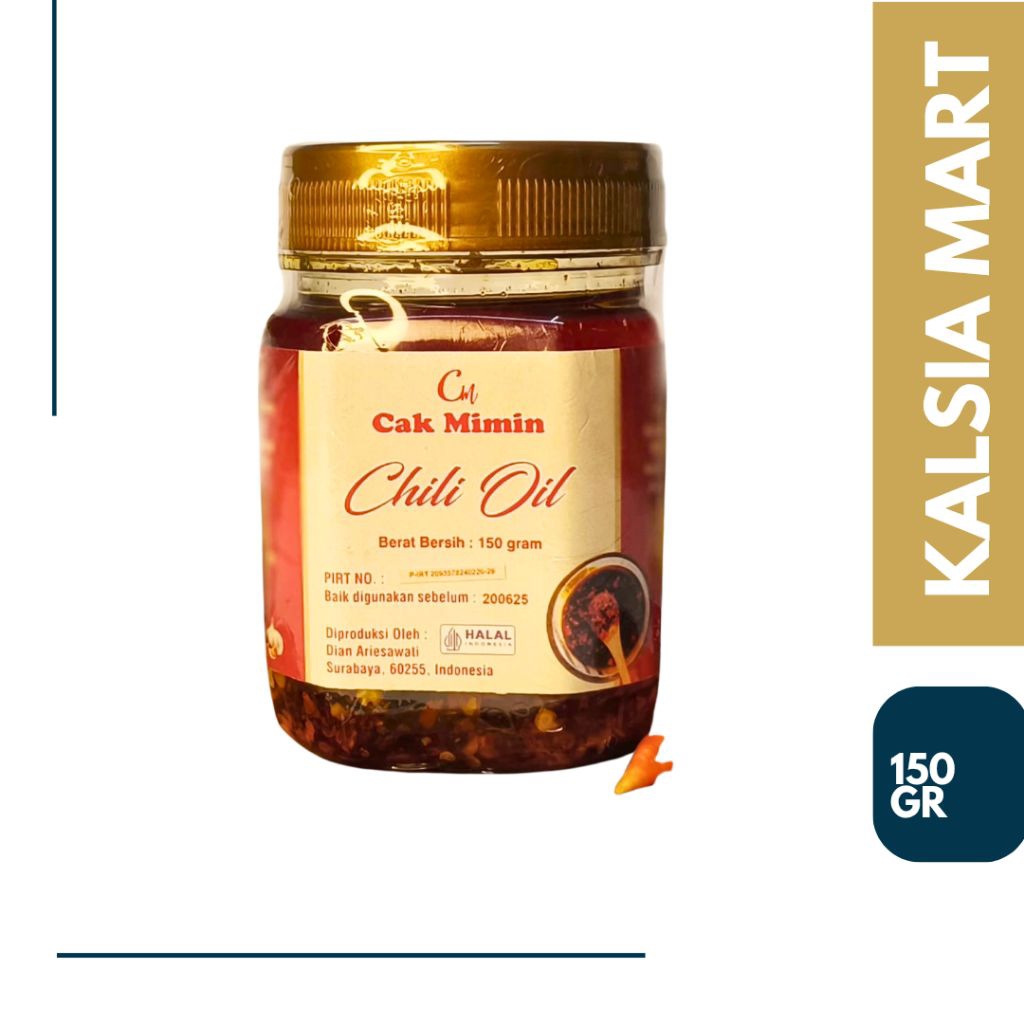 

chilli oil halal merk cak mimin 150 gr