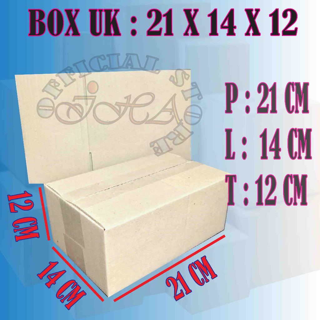 

Kardus ukuran 21x14x12 cm box packing murah dus paket