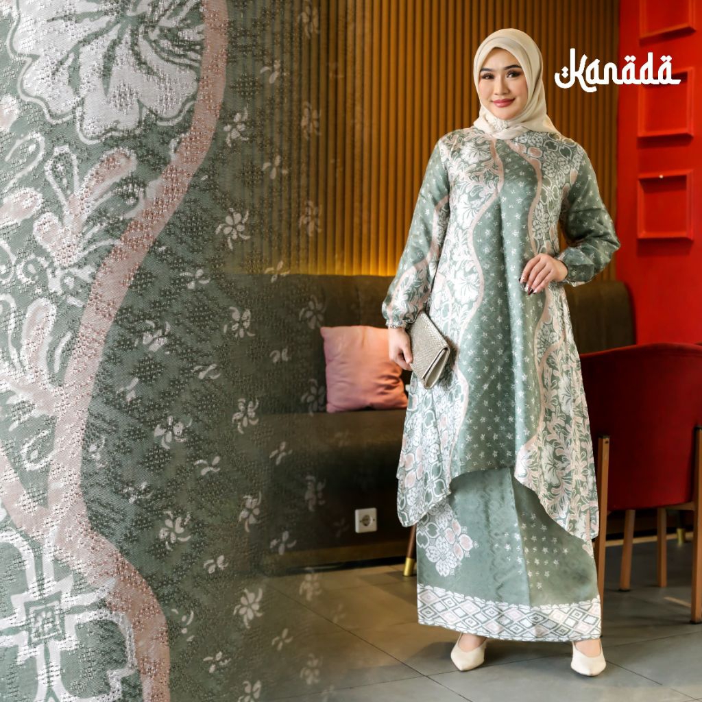 R QUEEN BATIK VISCOSE WANITA BAHAN DOBBY STELAN BATIK WANITA MODERN 2025 STELAN BATIK KONDANGAN ELEG