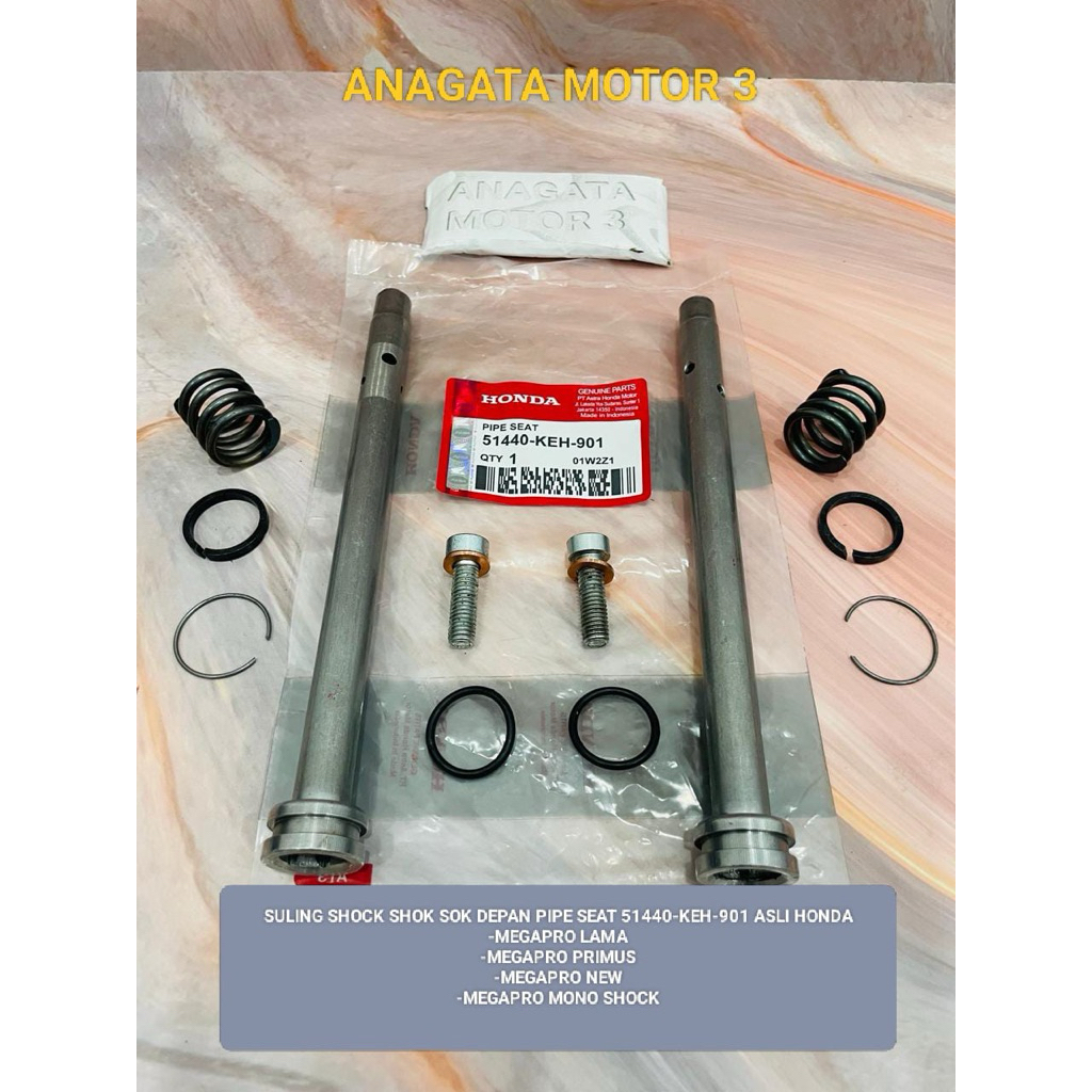 SULING SHOCK SHOK SOK DEPAN PIPE SEAT 51440-KEH-901 ASLI HONDA MEGAPRO LAMA MEGAPRO PRIMUS MEGAPRO N
