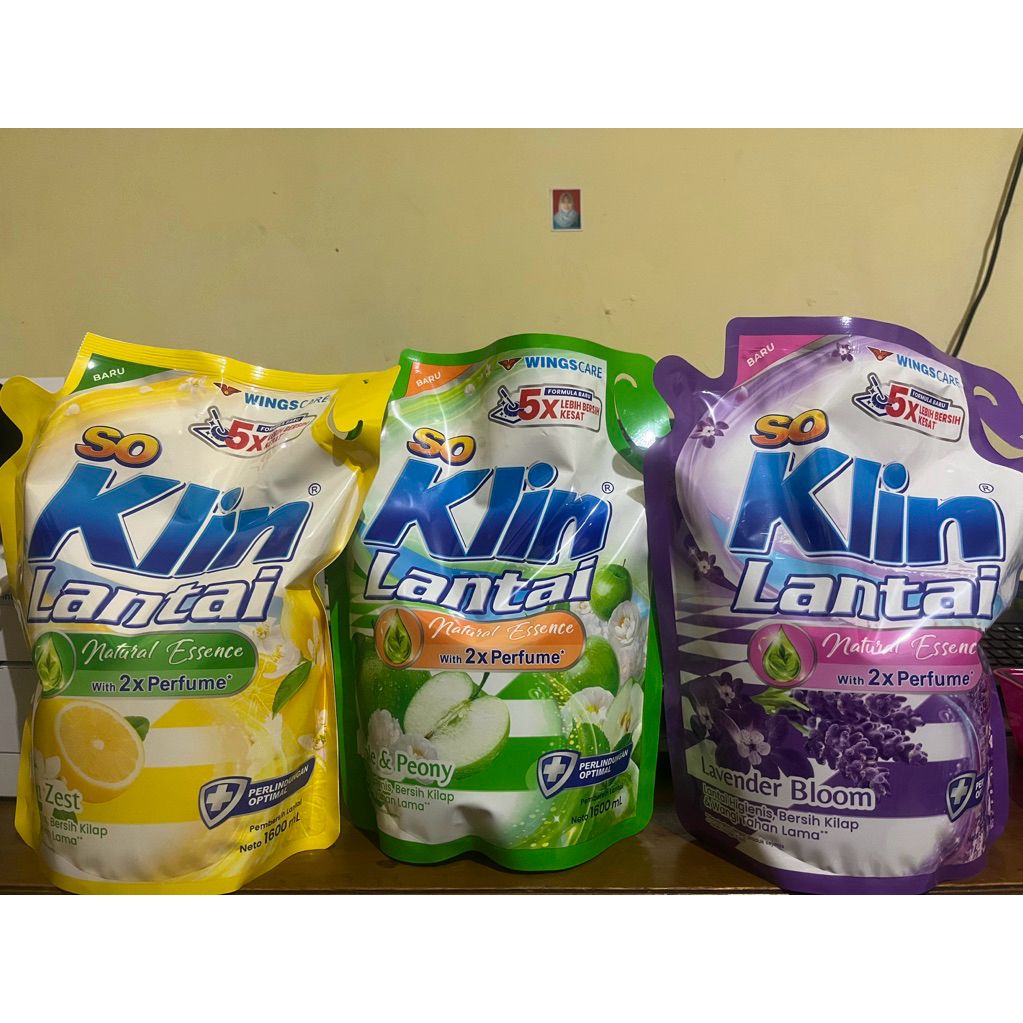 So Klin Pembersih Lantai  Pouch 1600 ml