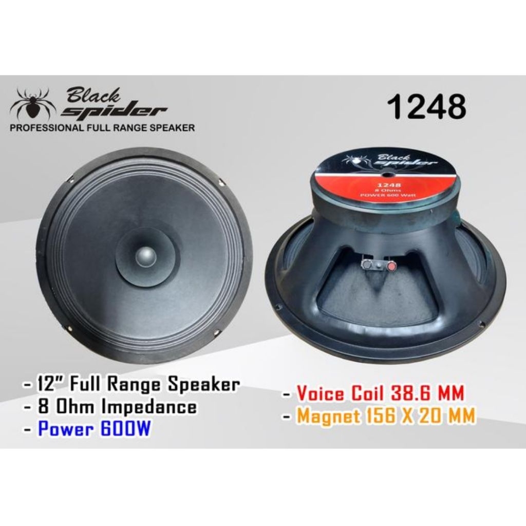 Komponen speaker 12 inch full range komponen blackspider 12 inch 1248 original