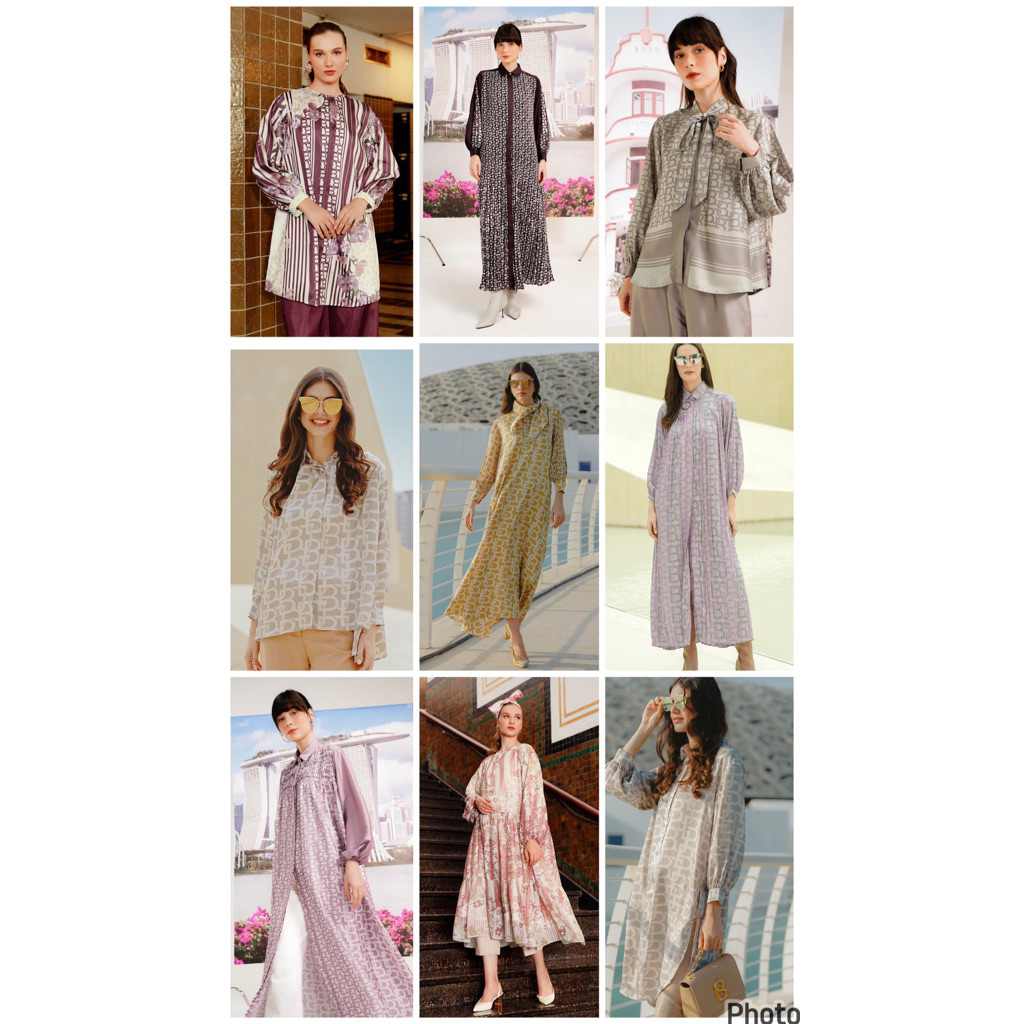 New as is warehouse sale Benang Jarum Monogram Bj mono Bj monogram Smock Dress