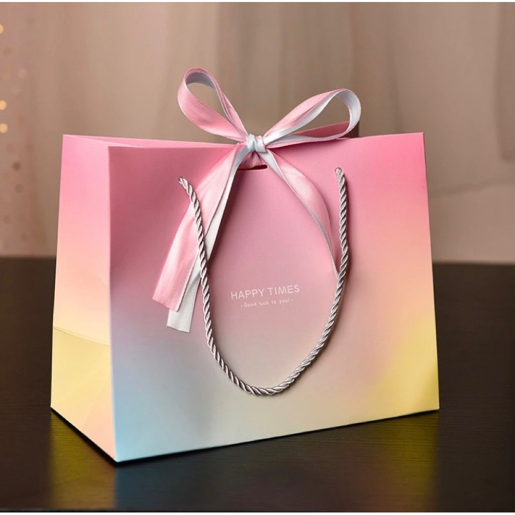 

PAPERBAG TAS MEDIUM : 25X20X12 CM SEMI TRANSPARAN MARBLE PINK