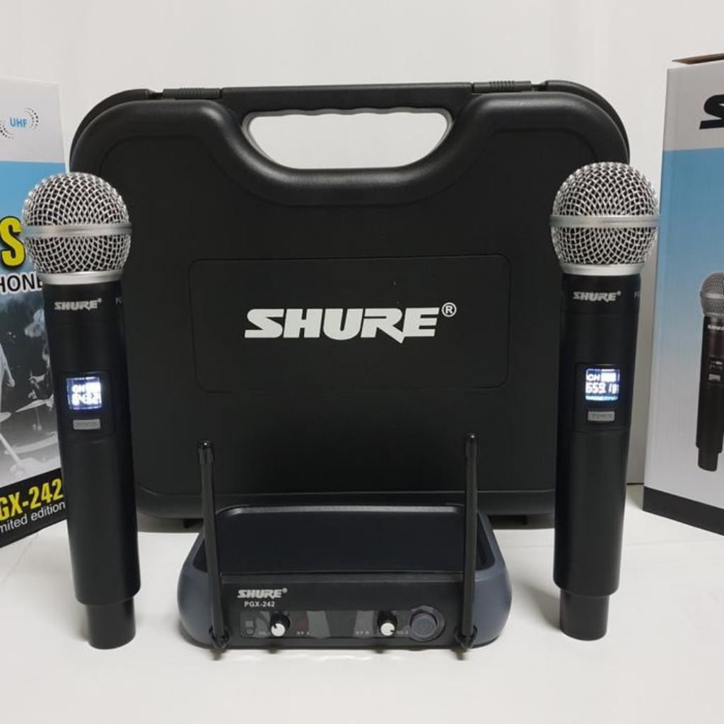 mic wireless shure PGX242 shure PGX 242 mic pegang pegang