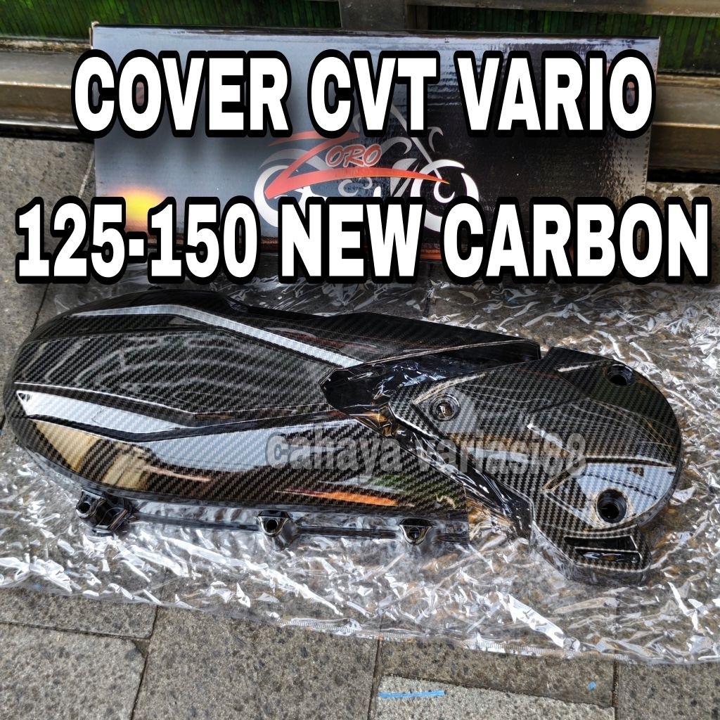 Cover Tutup Cvt Plus Keong Carbon Untuk Vario 125 150 New Cvt Vario 125 New Cvt Keong Vario 150 New 