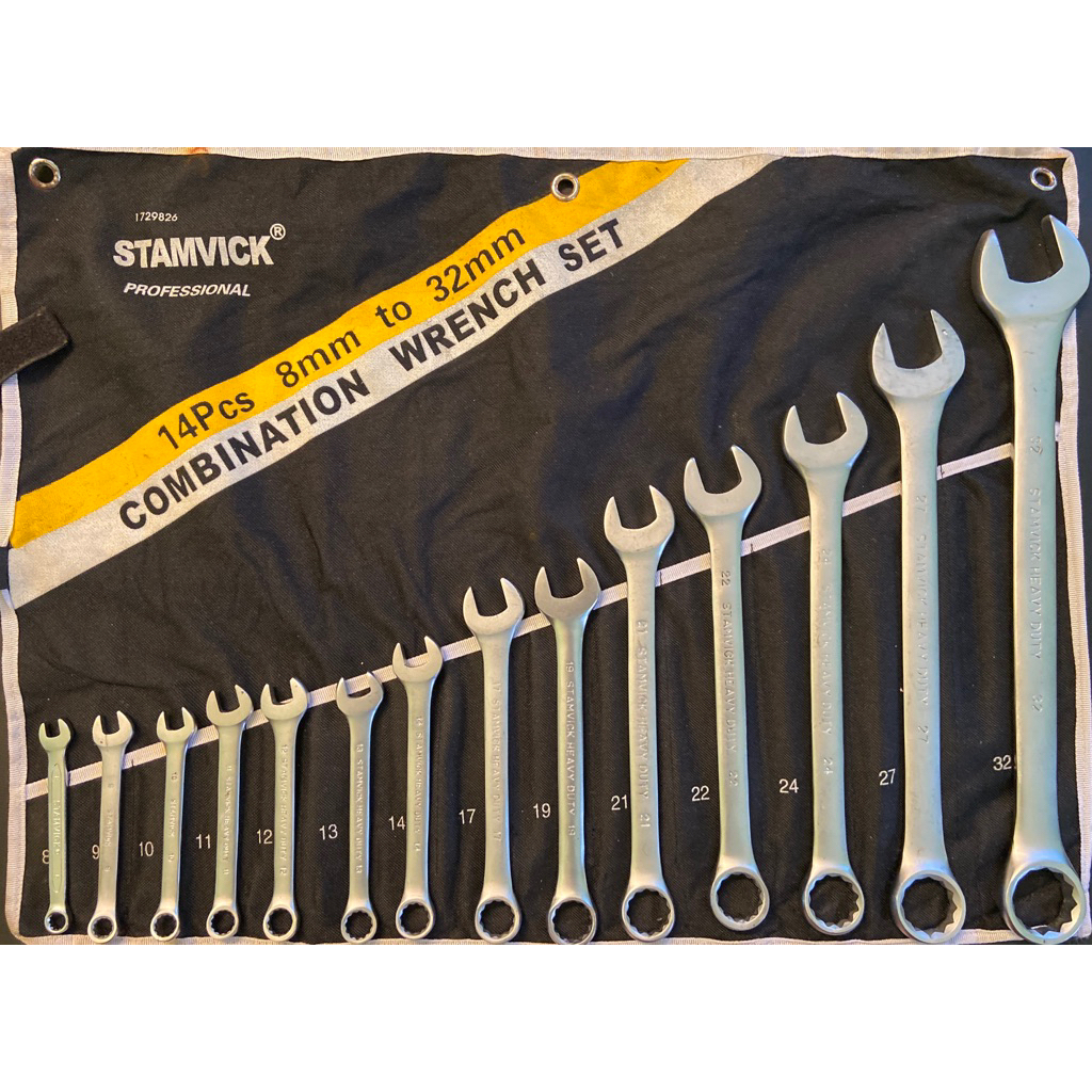 KUNCI RING PAS SET 8 - 32 MM 14 PCS STAMVICK 1729826 PROFESSIONAL ORIGINAL (NO BOX KARDUS)