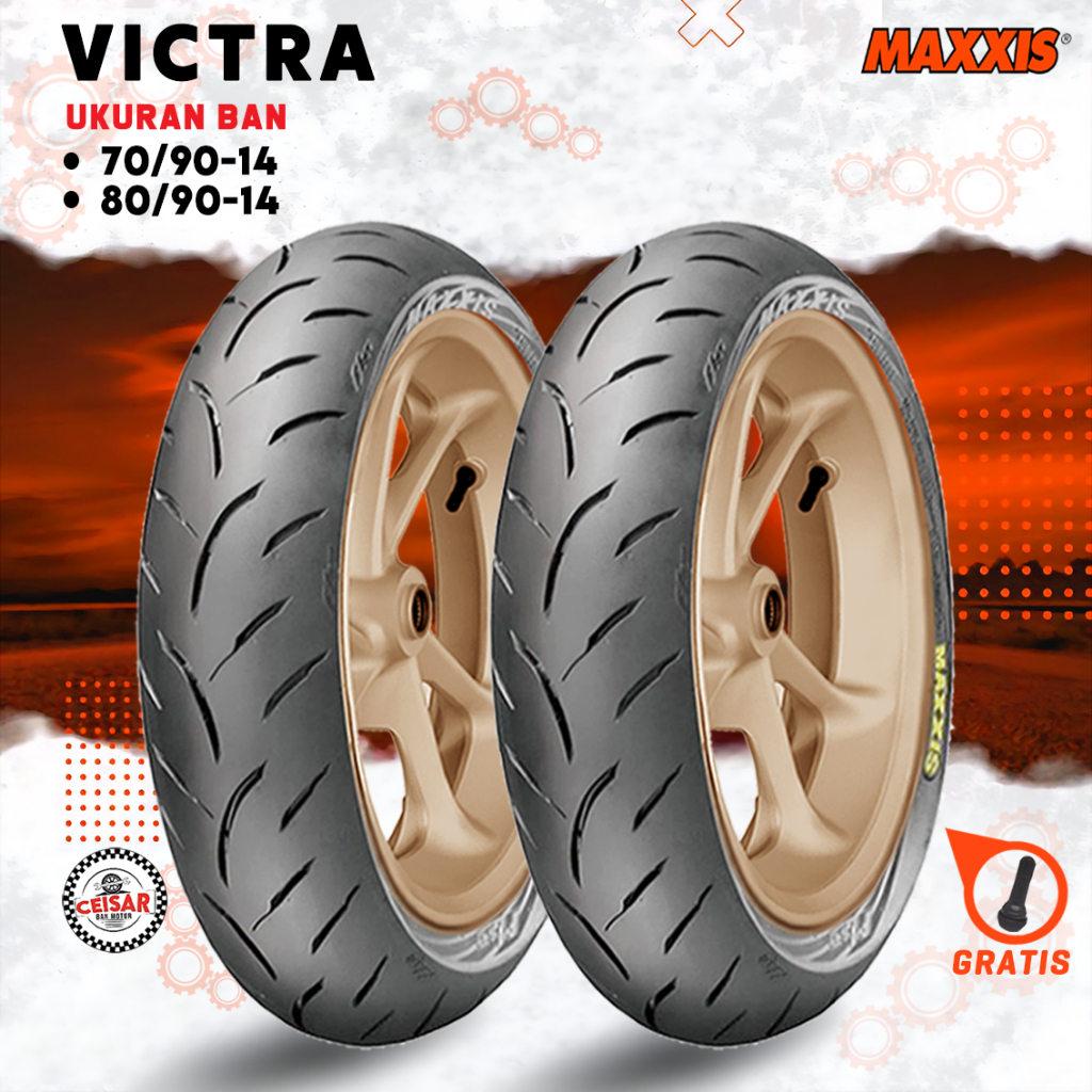 [SEPASANG MURAH] Ban Motor Matic MAXXIS VICTRA 70/90-14 + 80/90-14 Tubeless