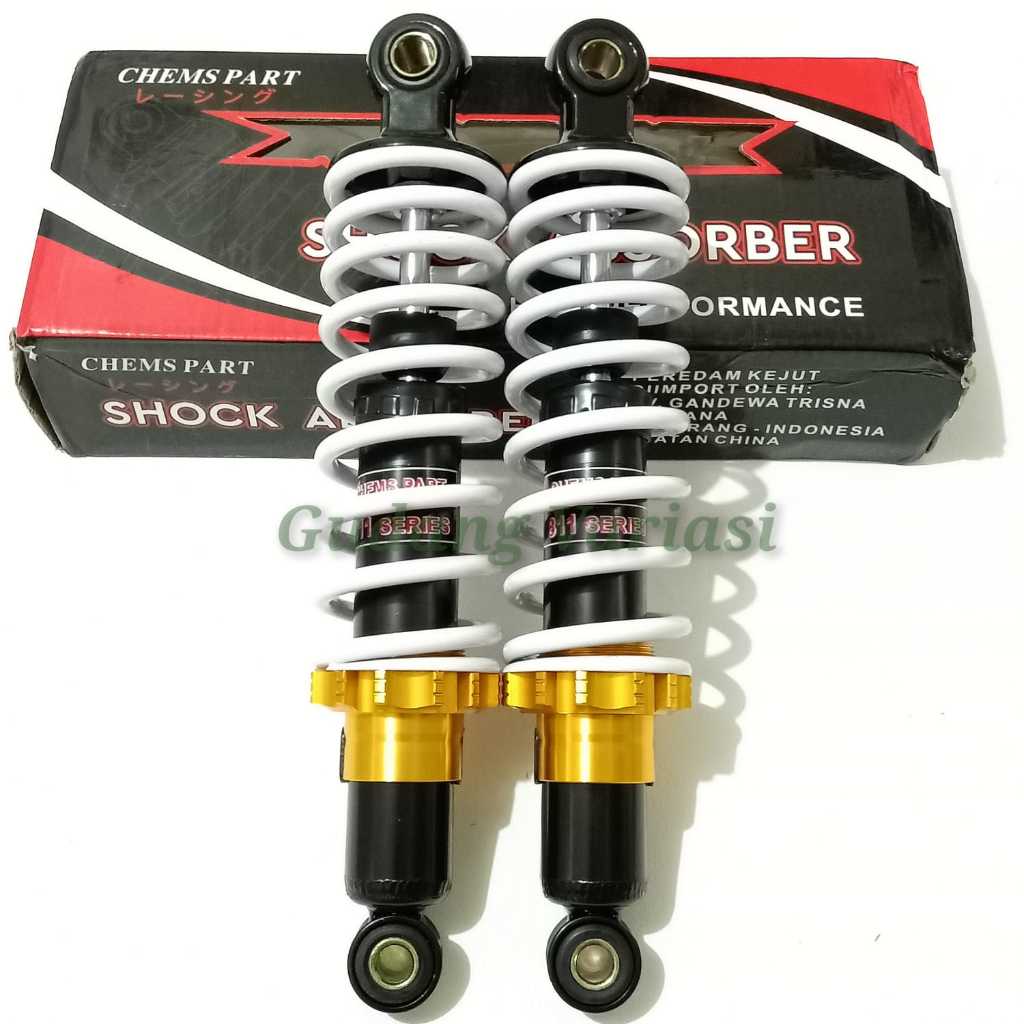 Shockbreaker / Shock Belakang Vega zr 811 Series 280MM Motor Vega Jupiter Z Force 1 - Putih