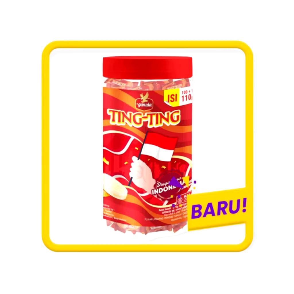 

Ting ting kemasan toples isi 110 butir
