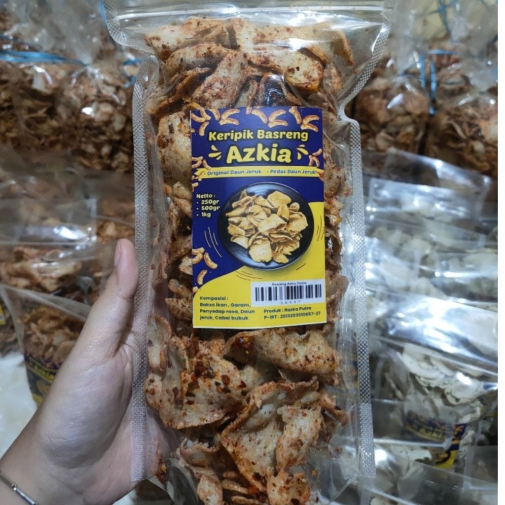 

Basreng pedas daun jeruk250gram