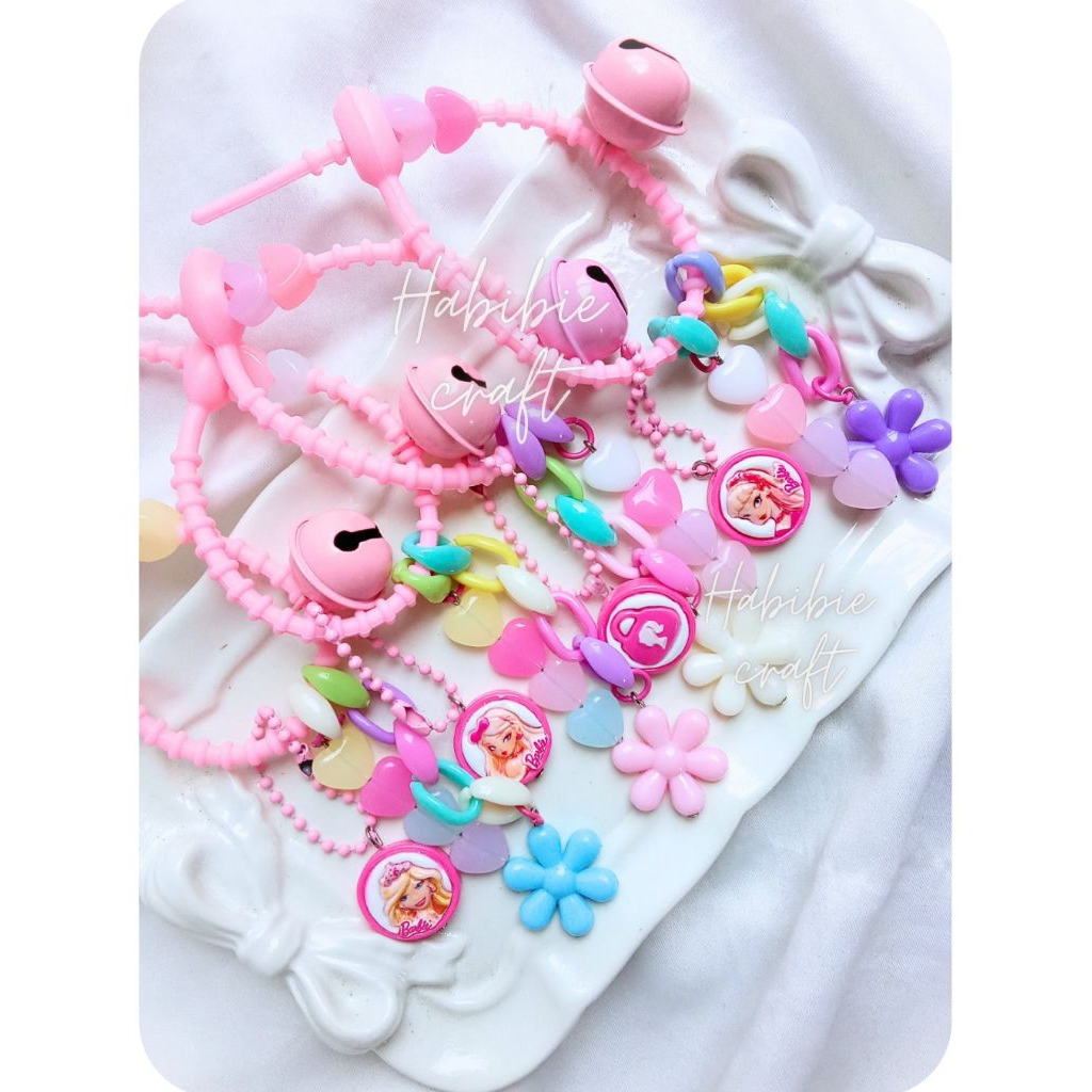 Key Chain Barbie Series by Habibie Craft Gantungan Kunci Boneka Tas Handphone Hape HP Pink Purple Im